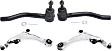 4-Piece Kit Front, Driver and Passenger Side, Lower Control Arm Kit, Includes (2) Control Arm and (2) Tie Rod End