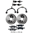 7-Piece Kit Front, Driver and Passenger Side Axle Assembly - New 7-Piece Kit 4WD, Includes (2) Brake Disc, (1) Brake Pad Set, (2) Control Arm and (2) Axle Assembly