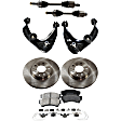 7-Piece Kit Front, Driver and Passenger Side Axle Assembly - New 7-Piece Kit, 3.0L, 6Cyl, Includes (2) Brake Disc, (1) Brake Pad Set, (2) Control Arm and (2) Axle Assembly