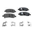 4-Wheel Set Front and Rear Brake Disc and Pad Kit, Plain Surface 5 Lugs Front-303.02 mm/Rear-292 mm Ceramic Pro-Line Series, Includes (2) Brake Pad Set and (4) Brake Disc