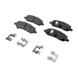 4-Wheel Set Front and Rear Brake Disc and Pad Kit, Plain Surface 5 Lugs Front-303.02 mm/Rear-292 mm Ceramic Pro-Line Series, Includes (2) Brake Pad Set and (4) Brake Disc