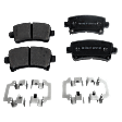 4-Wheel Set Front and Rear Brake Disc and Pad Kit, Plain Surface 5 Lugs Front-321.06 mm/Rear-314.96 mm Front-Ceramic/Rear-Organic Pro-Line Series, Includes (4) Brake Disc and (2) Brake Pad Set