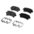 4-Wheel Set Front and Rear Brake Disc and Pad Kit, Plain Surface 5 Lugs Front-321.06 mm/Rear-314.96 mm Front-Ceramic/Rear-Organic Pro-Line Series, Includes (4) Brake Disc and (2) Brake Pad Set