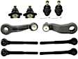 10-Piece Kit Front Suspension Kit, Includes (4) Ball Joint, (4) Tie Rod End, (1) Pitman Arm and (1) Idler Arm