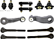 12-Piece Kit Suspension Kit, Includes (4) Ball Joint, (4) Tie Rod End, (2) Tie Rod Adjusting Sleeve, (1) Pitman Arm and (1) Idler Arm