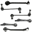 6-Piece Kit Front, Driver and Passenger Side Suspension Kit, Includes (4) Control Arm and (2) Sway Bar Link