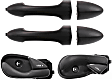 4-Piece Kit Rear, Driver and Passenger Side Interior Door Handle, Textured Black, with door lock button, USA/Euro Built Vehicle, Includes (2) Exterior Door Handle and (2) Interior Door Handle