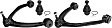 4-Piece Kit Front, Driver and Passenger Side, Upper Control Arm Kit, Includes (2) Ball Joint and (2) Control Arm