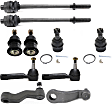 2006 GMC Sierra 1500 - 10-Piece Kit Front Suspension Kit, Four Wheel Drive, 4.150 in. Length, For Cast Iron Arm, Without Aluminum Steering Knuckles, Gear Steering Type, Power Steering, 18 (mm) Thread at Centerlink, With 4 Groove Spline, Without Bracket
