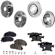 2022 Chrysler Pacifica Pinnacle - 4-Wheel Set Front and Rear Brake Disc and Pad Kit, Plain Surface, 5 Lugs, Ceramic, FWD,  330mm Disc, 3.6L 6Cyl, Pro-Line Series  Includes (4) Disc and (2) Pad Set