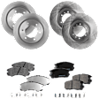 1999 Isuzu VehiCROSS Base - 4-Wheel Set Front and Rear Brake Disc and Pad Kit, Plain Surface, 6 Lugs, Front-279.91 mm/Rear-313.44 mm, 3.5L 6Cyl, Pro-Line Series Includes (4) Disc and (2) Pad Set
