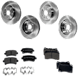 4-Wheel Set Front and Rear Brake Disc and Pad Kit, Plain Surface 5 Lugs Front-321.06 mm/Rear-314.96 mm Front-Ceramic/Rear-Organic Pro-Line Series, Includes (4) Disc and (2) Pad Set