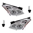 2012 Nissan Altima - 4-Piece Kit Driver and Passenger Side HID/Xenon Headlight, With bulb(s), OE Replacement, Sedan,  Includes (2) Headlight and (2) Headlight Bulb
