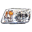 2002-2005 Volkswagen Jetta - 2-Piece Kit Halogen Headlights, With bulb(s), Includes (1) Headlight and (1) Headlight Bulb