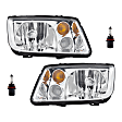 4-Piece Kit Halogen Headlights, With bulb(s), Includes (2) Headlight and (2) Headlight Bulb