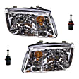 4-Piece Kit Halogen Headlights, With bulb(s), Includes (2) Headlight and (2) Headlight Bulb
