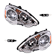4-Piece Kit Halogen Headlights, With bulb(s), Coupe, Includes (2) Headlight and (2) Headlight Bulb