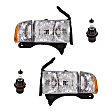 1999-2002 Dodge Ram 3500 - 4-Piece Kit Halogen Headlights, With bulb(s), Includes (2) Headlight and (2) Headlight Bulb