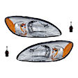 2002 Ford Taurus - 4-Piece Kit Driver and Passenger Side Halogen Headlight, With bulb(s), OE Replacement,  Includes (2) Headlight and (2) Headlight Bulb