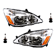 4-Piece Kit Halogen Headlights, With bulb(s), Includes (2) Headlight and (2) Headlight Bulb, CAPA Certified