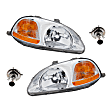 4-Piece Kit Halogen Headlights, With bulb(s), Includes (2) Headlight and (2) Headlight Bulb