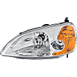 2001 Honda Civic - 4-Piece Kit Driver and Passenger Side Halogen Headlight, With bulb(s), OE Replacement, Coupe,  Includes (2) Headlight and (2) Headlight Bulb