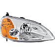 2001 Honda Civic - 4-Piece Kit Driver and Passenger Side Halogen Headlight, With bulb(s), OE Replacement, Coupe,  Includes (2) Headlight and (2) Headlight Bulb