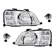 4-Piece Kit Halogen Headlights, With bulb(s), Includes (2) Headlight and (2) Headlight Bulb