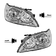 4-Piece Kit HID/Xenon Headlights, With bulb(s), Includes (2) Headlight and (2) Headlight Bulb