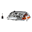 2-Piece Kit Halogen Headlights, With bulb(s), Includes (1) Headlight and (1) Headlight Bulb