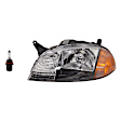2-Piece Kit Halogen Headlights, With bulb(s), Includes (1) Headlight and (1) Headlight Bulb