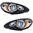3-Piece Kit Driver and Passenger Side Halogen Headlight, With bulb(s), OE Replacement, Includes (1) Headlight and (2) Headlight Bulb