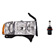 2-Piece Kit Halogen Headlights, With bulb(s), Includes (1) Headlight and (1) Headlight Bulb