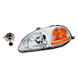 2-Piece Kit Halogen Headlights, With bulb(s), Includes (1) Headlight and (1) Headlight Bulb