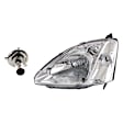 2-Piece Kit Halogen Headlights, With bulb(s), Hatchback, Includes (1) Headlight and (1) Headlight Bulb