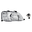 2-Piece Kit Halogen Headlights, With bulb(s), Includes (1) Headlight and (1) Headlight Bulb