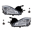 4-Piece Kit Halogen Headlights, With bulb(s), Includes (2) Headlight and (2) Headlight Bulb, CAPA Certified