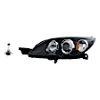 2-Piece Kit Halogen Headlights, With bulb(s), Hatchback, Includes (1) Headlight and (1) Headlight Bulb, CAPA Certified