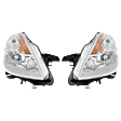 3-Piece Kit Driver and Passenger Side Halogen Headlight, With bulb(s), OE Replacement, Includes (1) Headlight and (2) Headlight Bulb
