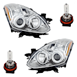 3-Piece Kit Driver and Passenger Side Halogen Headlight, With bulb(s), OE Replacement, Includes (1) Headlight and (2) Headlight Bulb