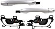 2012 Honda Civic - 4-Piece Kit Front, Driver and Passenger Side Chrome Exterior Door Handle, Exterior Front Driver Side - With Key Hole and Passenger Side - Without Key Hole; Interior Front Driver and Passenger Side - With Door Lock Button