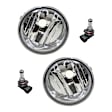 4-Piece Kit, Front, Driver and Passenger Side Halogen Fog Light, Without bulb(s), Includes (2) Fog Light and (2) Fog Light Bulb
