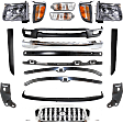 2004 Toyota Tacoma Base - 18-Piece Kit Front Bumper, RWD, Chrome, Crew Cab Pickup