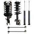 6-Piece Kit Front and Rear Suspension Kit, Includes (2) Loaded Strut, (2) Shock, and (2) Sway Bar Link