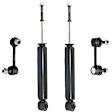 4-Piece Kit Rear, Driver and Passenger Side Suspension Kit, Includes (2) Shock Absorber and Strut Assembly and (2) Sway Bar Link