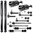 12-Piece Kit Front and Rear Suspension Kit, Includes (4) Shock Absorber and Strut Assembly, (4) Sway Bar Link and (4) Tie Rod End