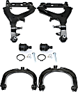 6-Piece Kit Front, Driver and Passenger Side, Upper and Lower Control Arm Kit, Includes (2) Ball Joint and (4) Control Arm