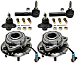 6-Piece Kit Front, Driver and Passenger Side Suspension Kit, Includes (2) Ball Joint, (2) Tie Rod End and (2) Wheel Hub