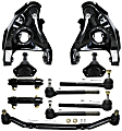 11-Piece Kit Front, Driver and Passenger Side, Lower Control Arm Kit, Includes (2) Ball Joint, (1) Center Link, (2) Control Arm, (2) Tie Rod Adjusting Sleeve, and (4) Tie Rod End