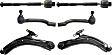 6-Piece Kit Front, Driver and Passenger Side, Lower Control Arm Kit, Includes (2) Control Arm and (4) Tie Rod End